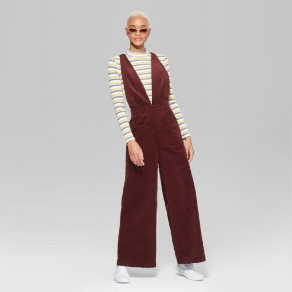 Burgundy Jumpsuit Corduroy